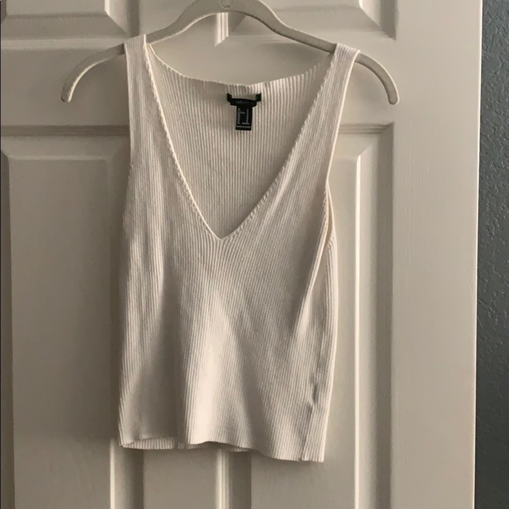 Forever 21 never worn white knit tank top